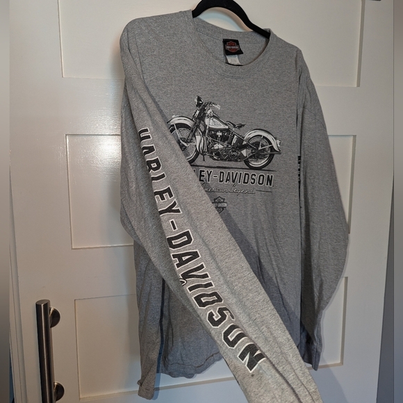 Harley-Davidson Tifton, GA gray crewneck long sleeve tshirt size 2XL. - Picture 2 of 5